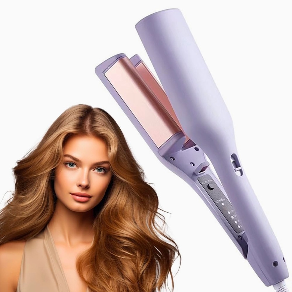 Purple Hair Styling Tool for Voluminous Waves